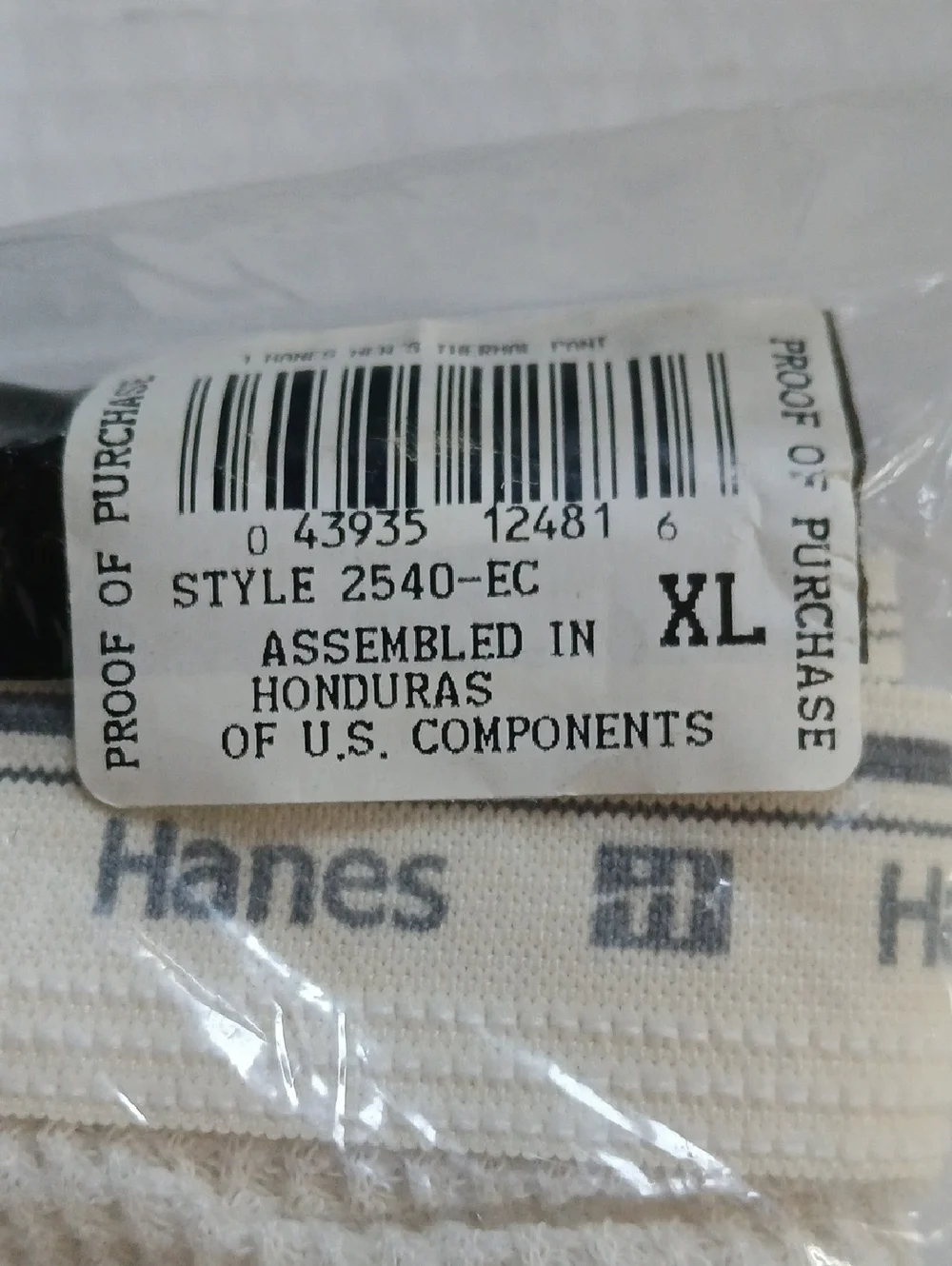 Vintage 2000's Hanes Men's Thermal Single Pant Ankle Length Cotton Blend XL